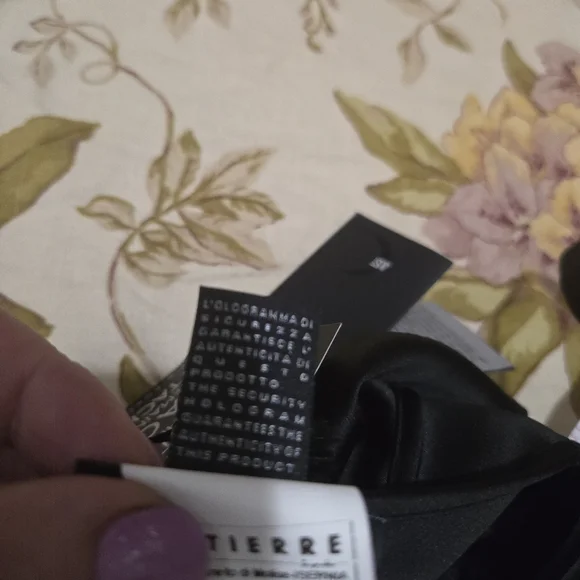 🔥NWT Roberto Cavalier Vintage Black Slinky Bustier Gown Maxi Dress 40 / 4 XS S - Picture 15 of 16